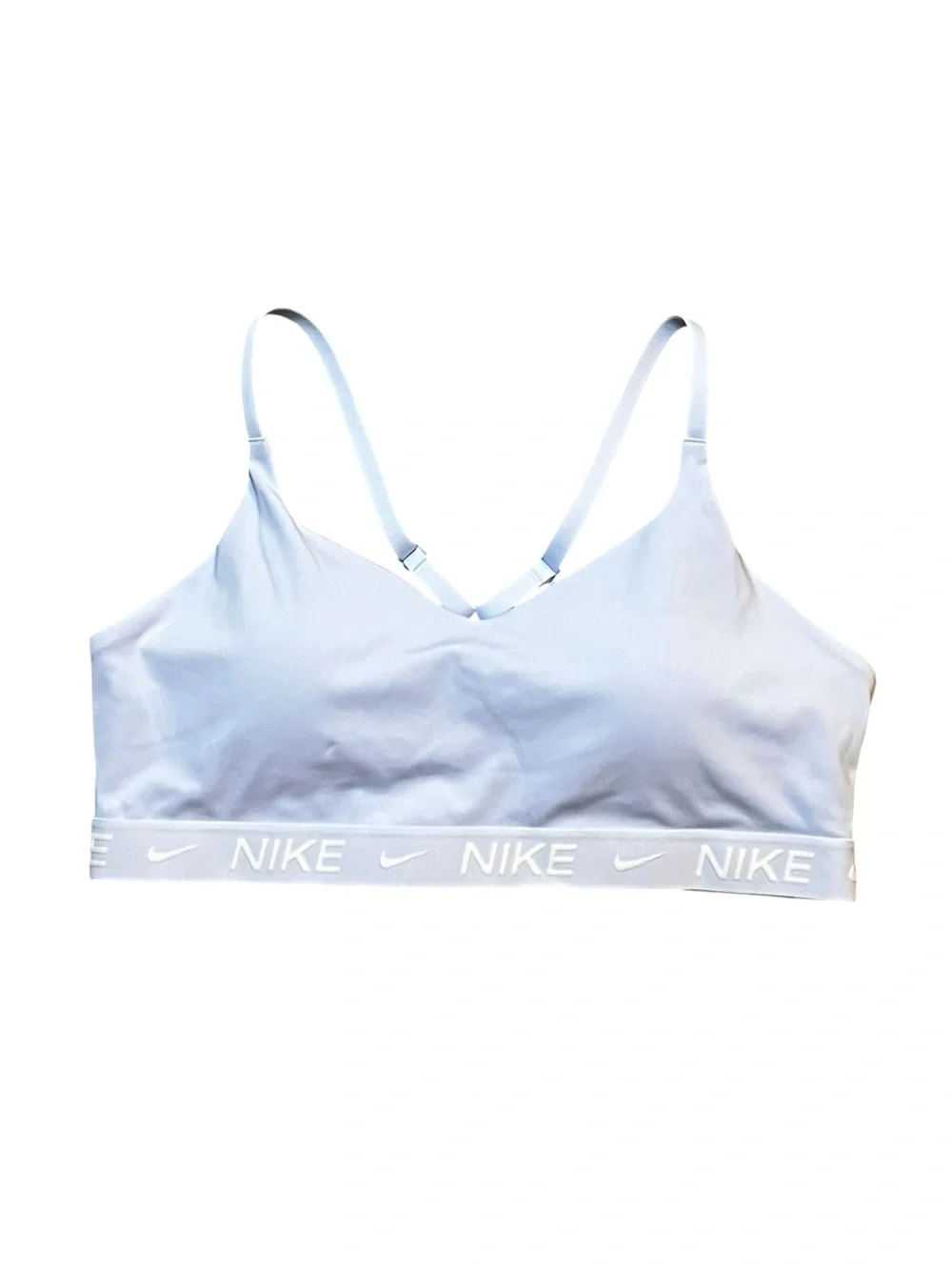 Nike Indy Women’s XL Light Support Padded Adjustable Sports Bra Light Blue